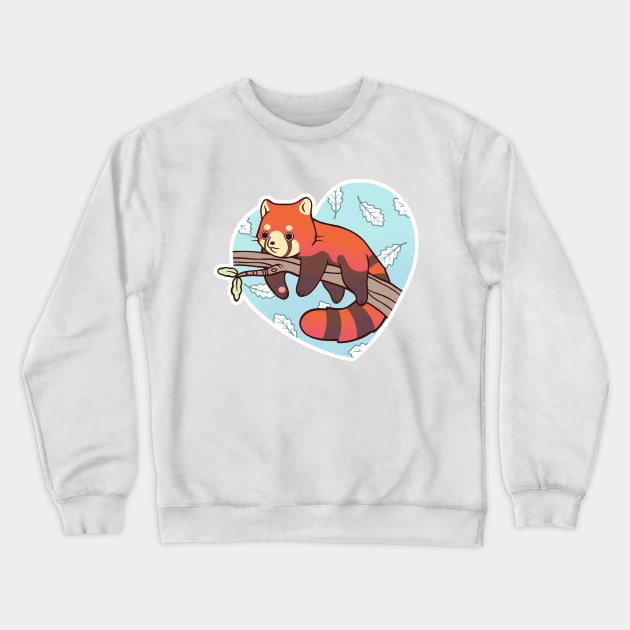 Red Panda Chill Crewneck Sweatshirt by SarahJoncas